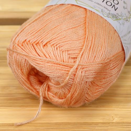 Image of JubileeYarn Baby Soft Bamboo Cotton Yarn - 50g /Skein - Peach Cobbler - 4 Skeins