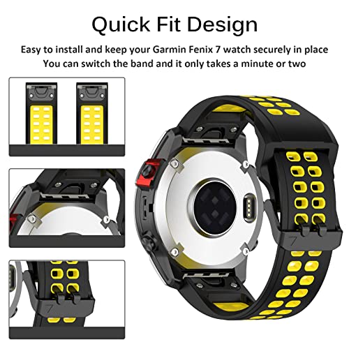 Miimall 22mm Silicone Strap for Garmin Fenix 7, Fenix 6/6 Pro/Fenix 5/5 Plus - Image 4