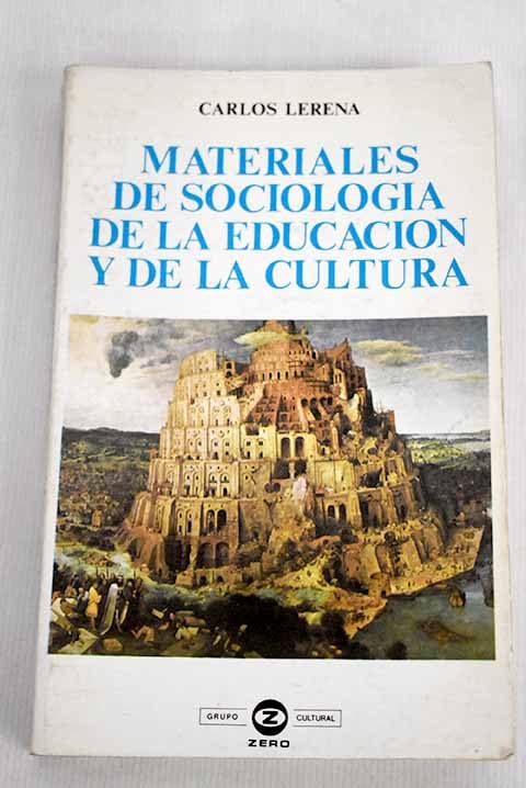 Materiales de sociologia de la educacion y de la cultura (Pedagogia)