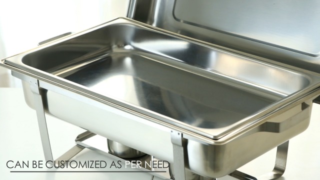 Aro Chafing Dish Twin-Pack – Edelstahl-Buffetset, 6 GN-Behälter (9L + 2x4L + 3x2,5L), 2 Deckel, 4 Brennkörbe, Für Catering & Events