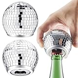 Singhoow 2 Pcs Disco Ball Bottle Opener Bachelorette Party Decorations Can and Bottle Opener for 70s Birthday Wedding Gathering Retro Party Champagne Cocktail Drinkware Accessories
