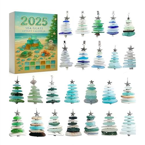 Sea Glass Christmas Tree Adventskalender 2025 - Acryl Handmade Seaside...