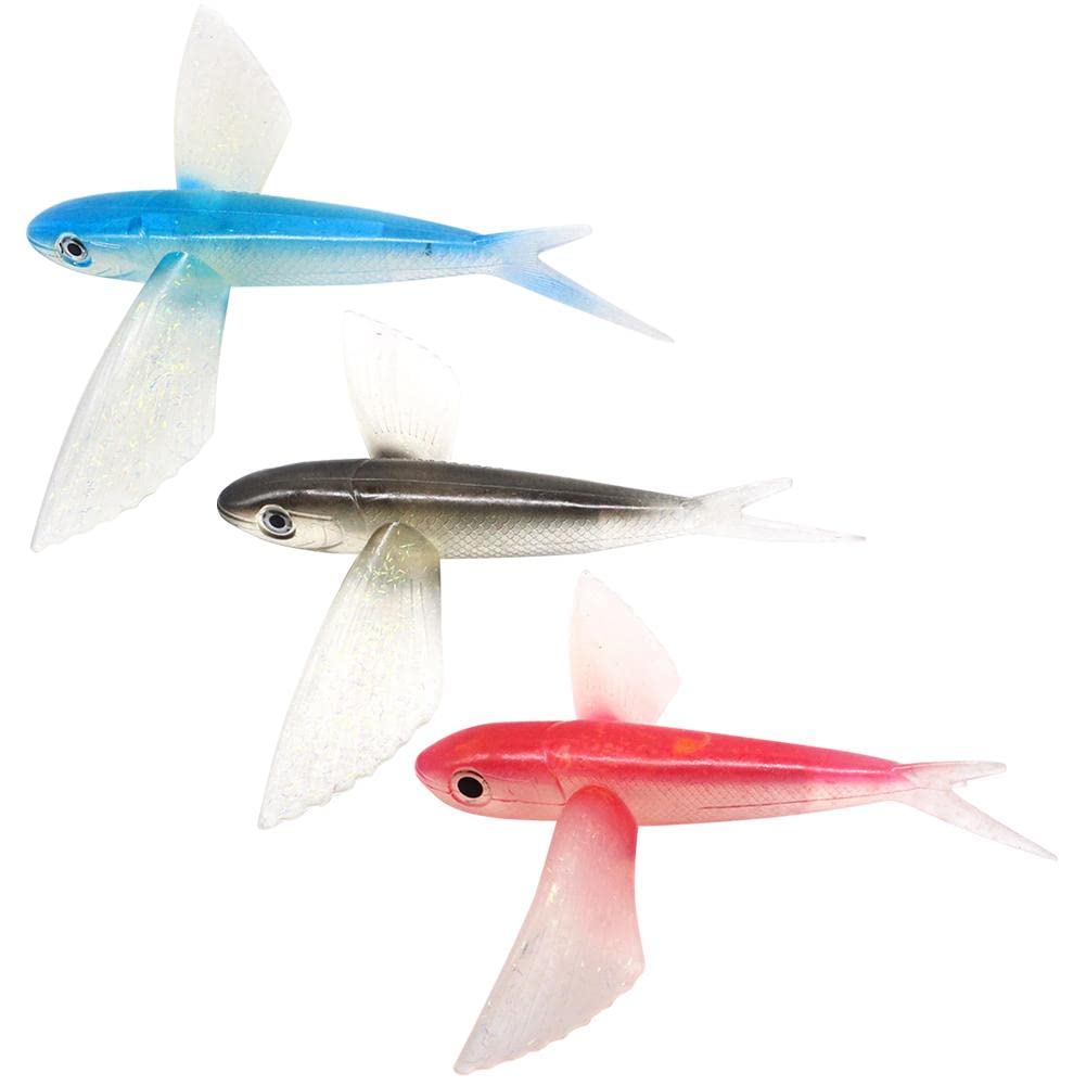 21cm 124g Bionic Flying Fish Señuelos de pesca artificial suave cebo (azul)