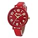 Produktbild LABIUO Mode Einfache Damen Quarzuhr Hour Glas Ledertisch(rot,Freie Größe)