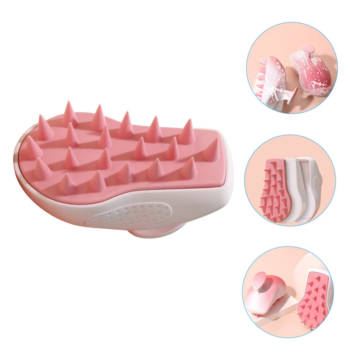 5pezzi Spazzola Massaggiante Per Capelluto Silicone Massaggiatore Per Shampoo Portatile Spazzola Per Lavaggio Rilassante e Rigenerante Per Tutti Tipi Di