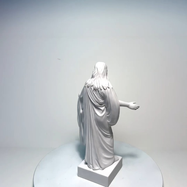 Estatua Christus de mármol blanco 9 pulgadas miniatura 7