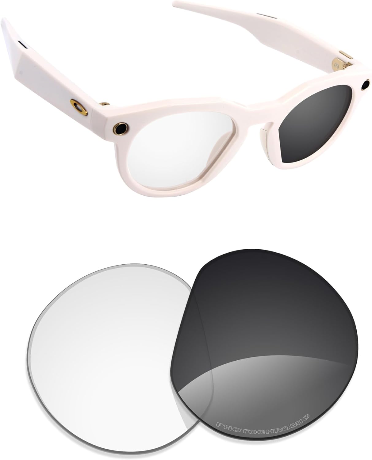 Alphax Polarized Replacement Lenses for Oakley Meta HSTN OW8002-51mm Smart Glasses- Options
