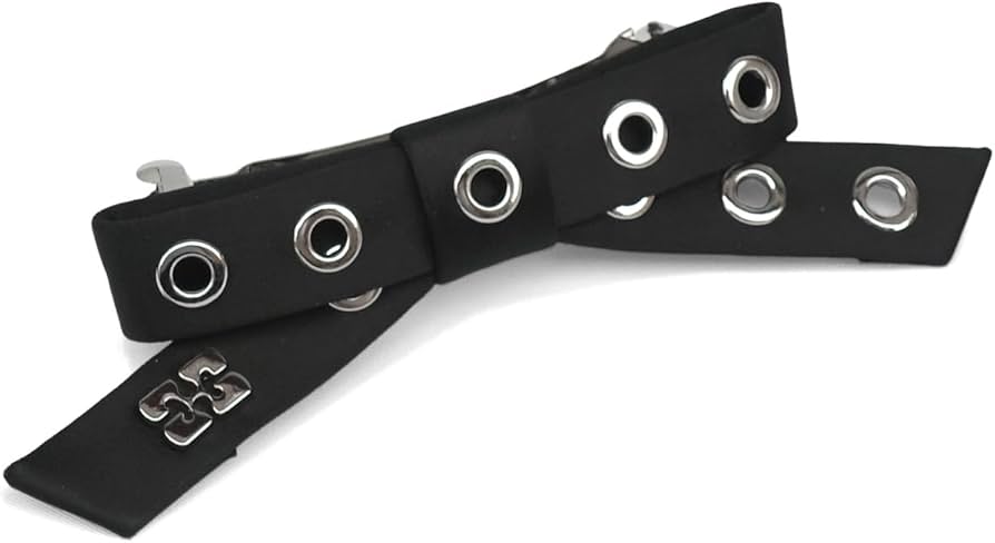 GANNI ガニー　アイレット リボン バレッタ ブラック GANNI ガニー アイレット リボン バレッタ ブラック Amazon.co.jp