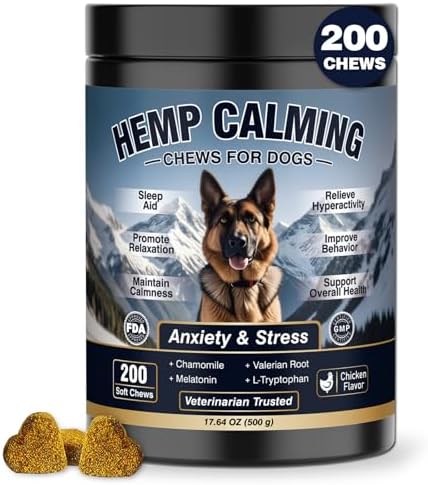 Calming Chews for Dogs 200ct Dog Calming Chews - Anxiety and Stre...