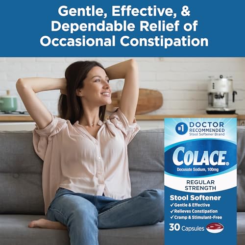 Colace Regular Strength Stool Softener For Gentle Effective Constipation Relief