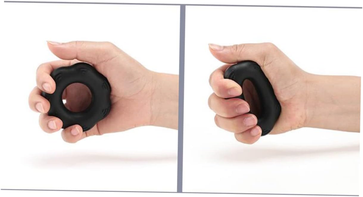 3pcs Silicone Hand Strengthener Lb Resistance for Rehabilitation and Massage Light Grey Dark Grey Black for Home Exercise and Relief