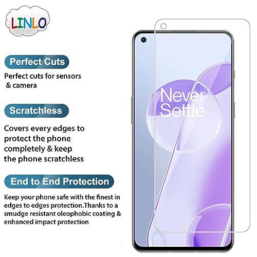 Image of Tempered Glass Screen Protector Compatible for OnePlus 9RT with Full Screen Coverage; Except Edges and Easy Installation Kit(Transparent), Pack of 1