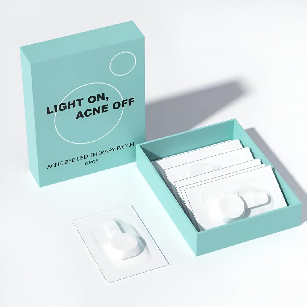 Electronic Acne Patches Light Therapy Pimple Patch Red Light Zit Patches 6-Packs LED Red and Blue Light Hydrocolloid Acne Patche, Use 6-8 hours-image-15