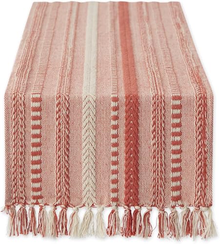 Image of THE HOME TALK Premium Cotton 4-6 Seater Table Runner -14x72 Inches-Orange|Elegant Dining|Handcrafted Quality|Stylish Console Decor for Dining Table, Parties, Events