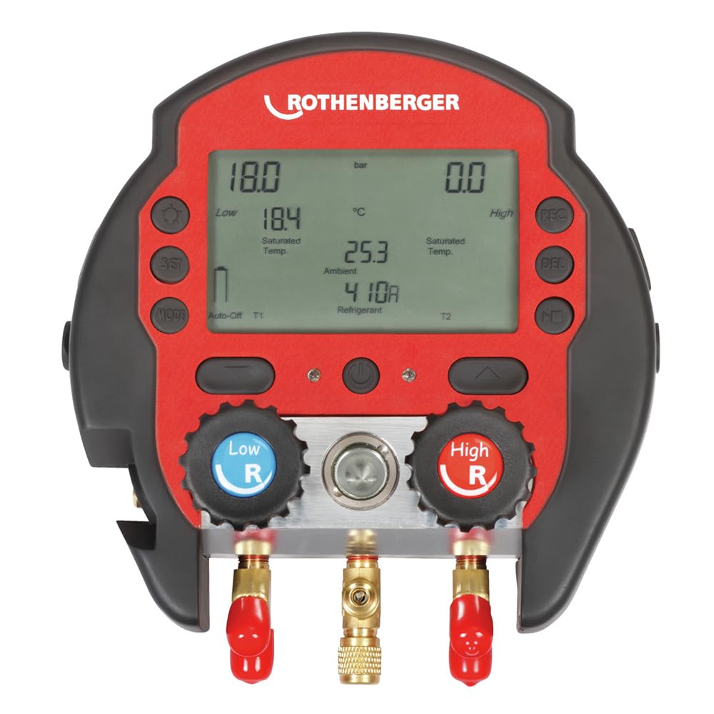 ROTHENBERGER ROCOOL 600 Set Blister | 1000000569 | Digitale Monteurhilfe, Messen des Vakuumlevels, Druckmessen, Wartung, Kältekreisläufe