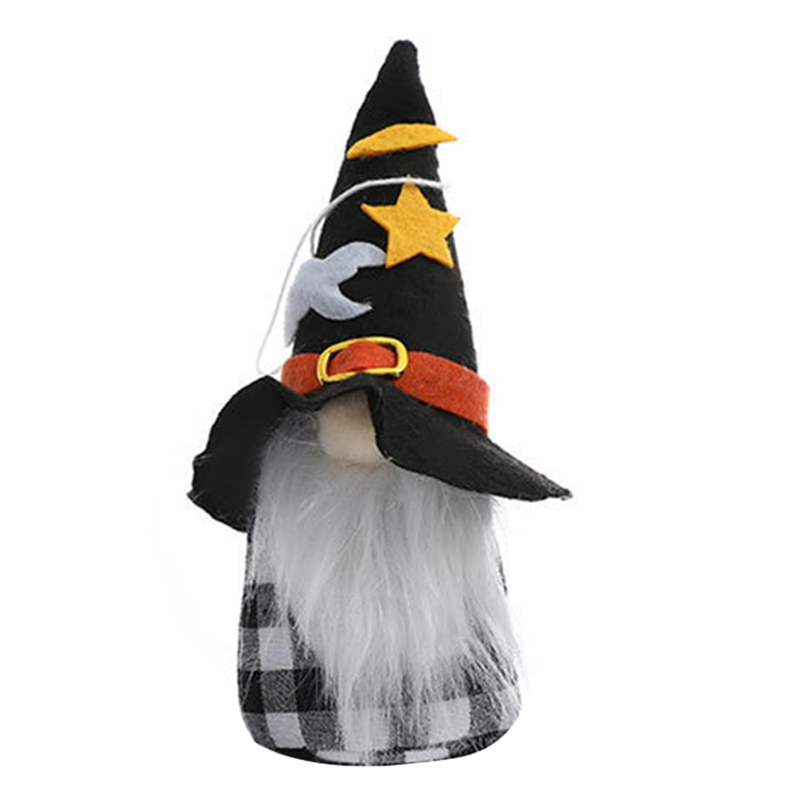 pidodou Halloween Plush Gnome Decoration Set Spooky Witch Hat Swedish Tomte Elf Figurine Mini Soft Scandinavian Dwarf Doll for Tiered Tray Home Party Decor B