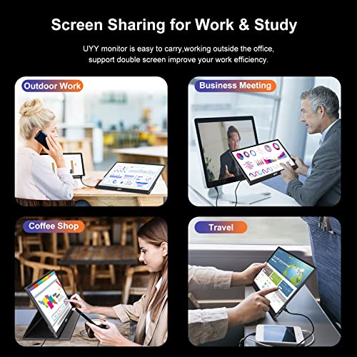 Monitor portatile 15.6 Ultra-Thin FHD 1080P,2024 Travel IPS Monitor,HDR Gaming Monitor with Smart Cover and Dual Speakers, HDMI,Type-C, |Laptop|PC|Phone|Mac|PS|Game Console - Monitor - Immagine 7