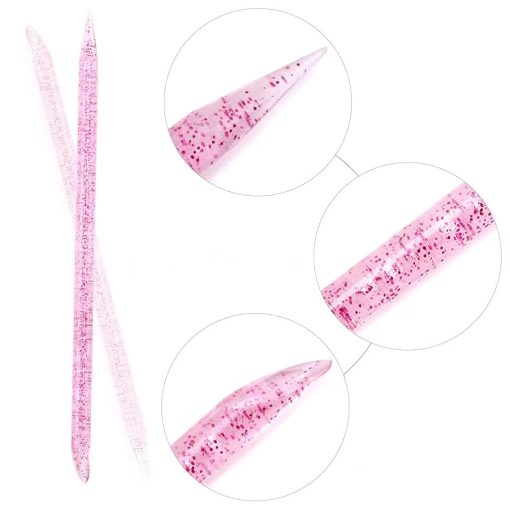 500 PCS Disposable Nail Stick Cuticle Pusher bulk Nail Care Sticks Cuticle Manicure and Pedicure Stick for Fingernail Cleaning Cuticle Stick