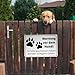 Vorsicht Hund Schild, Aluminium Warnung vor dem Hund Schilder Mit Selbstklebend, UV-beständig Wasserdicht Achtung Hund Schild Hundeschilder Warnung 30x20cm