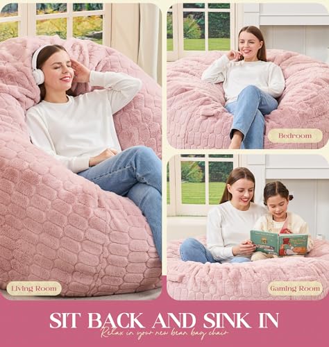 Image of Hobestluk Adults Bean Bag Chair 4FT Big BeanBag Chair Extra Large Oversized
