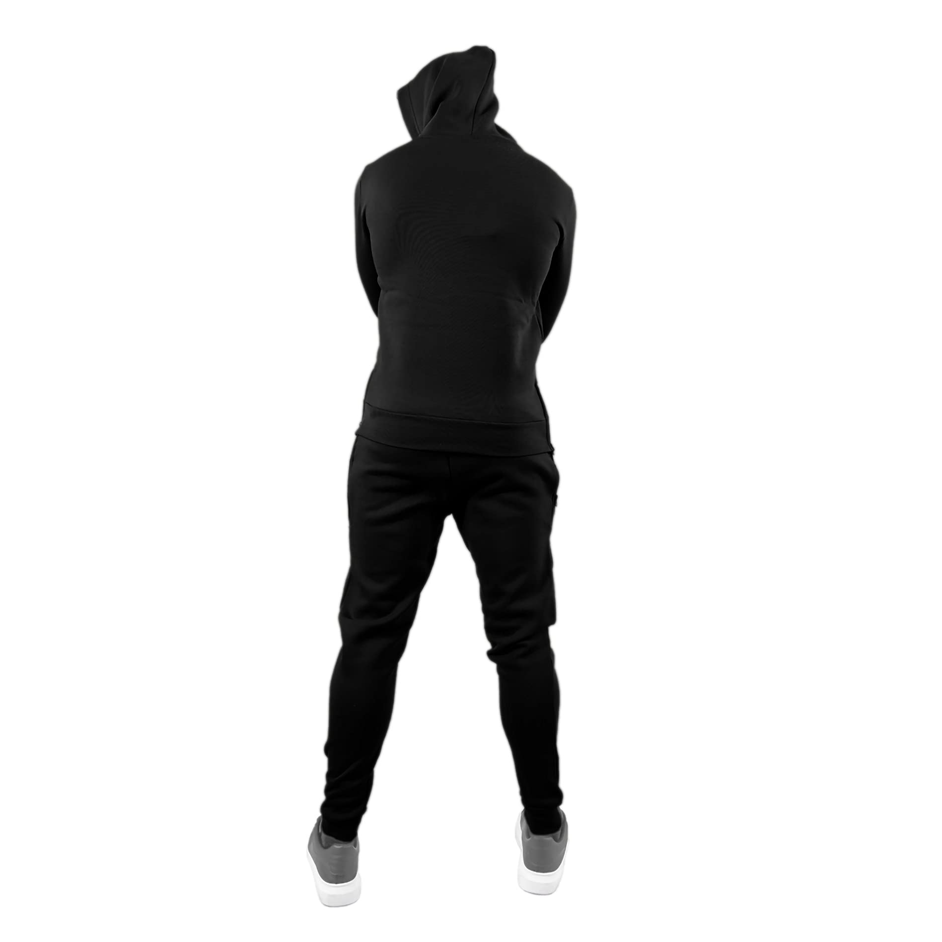 NOTWILD Hoodie Trouser Set For Men | Winter wear Sweatshirt Lower Combo | Hood Tracksuit (SIZE- L, COLOUR Black) 2