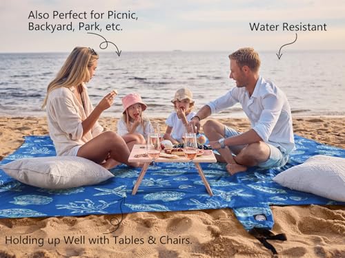 Couverture de plage anti-sable extra large 3x3m tapis imperméable