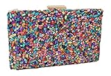 Bolso de mano o para colgar. Genérico Bolso de mano de pedrería (Diseño 1/Negro)
