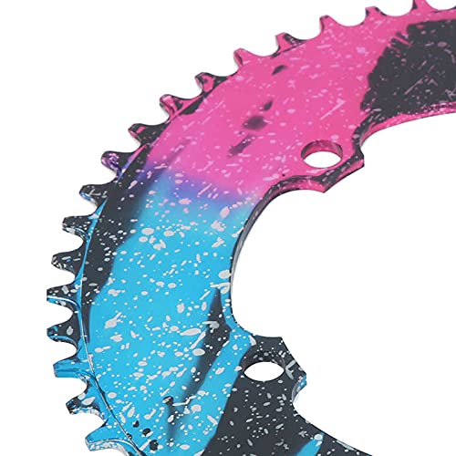 Zestawy korb, Pierścień łańcucha korbowego, tarcza roweru składanego 56T 132mm BCD Koło łańcuchowe z pojedynczą tarczą(Oranje)