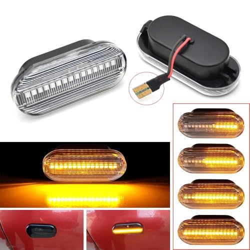 Luces señal giro indicador lateral dinámico Focus Fiesta par intermitentes A 6