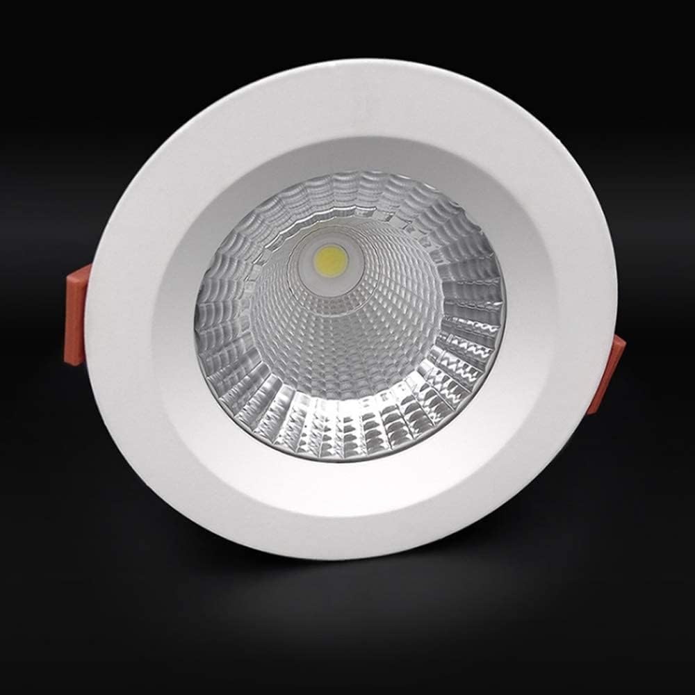 Okrągła lampa sufitowa LED do zabudowy IP44 Downlight do salonu sypialni kuchni [klasa efektywności energetycznej F] LED wpuszczana lampa sufitowa (kolor: ciepła 3000 K, rozmiar: 20 W) (3000 k ciepła