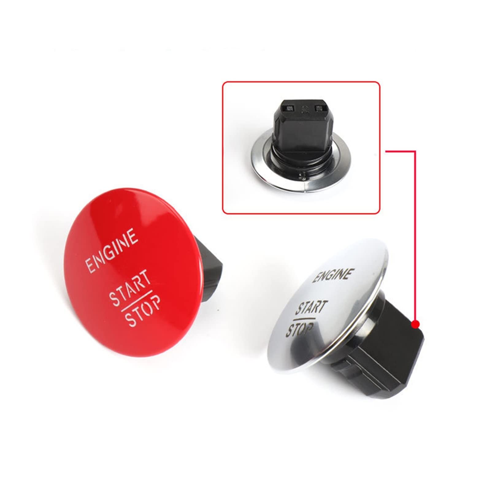 Przełącznik silnika Ignition Key Universal Car Keyless Go Stop Start Push Button Do Mercedes Benz W204 W205 W212 W164 W166 W221 Czerwony