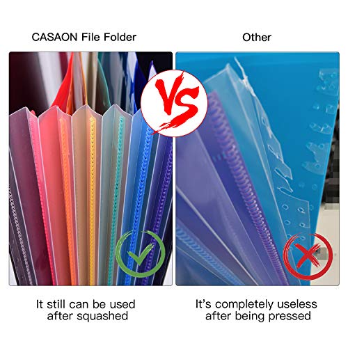 7-Pocket Expanding File 3Pcs, Plastic Expandable File Folder - Black&Blue&Red #TOP4