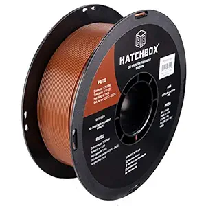 HATCHBOX 1.75mm Brown PETG 3D Printer Filament, 1 KG Spool, Dimensional Accuracy +/- 0.03 mm, 3D Printing Filament