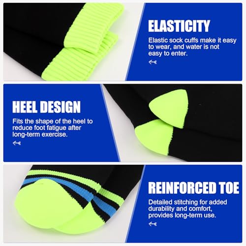 BBXWANG Unisex Wasserdichte Socken (DE/NL/SE/PL, Alphanumerisch, L, Regular, Regular, Grün Schwarz)