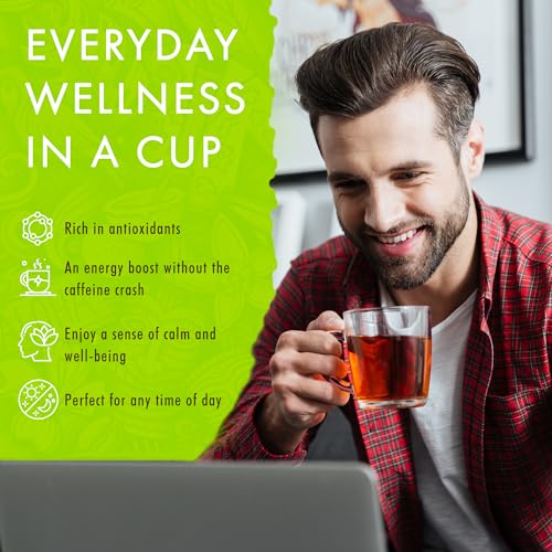 Image of Hawaiian Natural Tea Passion Fruit Orange Flavored Organic Tea - Tropical Fruit Green Tea Blend with Black Tea - Perfect Daily Cup & Gift for Tea Lovers - 120 Tea Bags