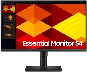 Samsung Monitor 27", FHD, ajuste de altura, 100Hz, USB Hub, Display Port, HDMI, Preto, S4