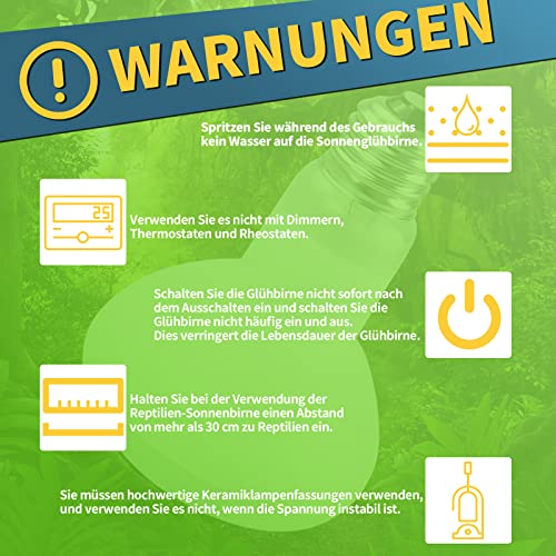 LUCKY HERP Confezione da 2 lampade per terrario