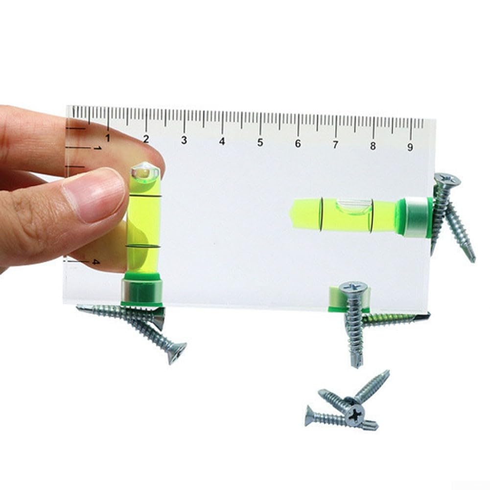 Mini Niveau à Bulle Magnétique - Double Sens (horizontal/vertical) - Transparent - Dimensions 95 X 51 X 13 Mm