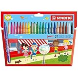 rotuladores stabilo point 88 (20 pzas.) Punta gruesa de 2mm. Rotulador STABILO power - Estuche con 24 colores