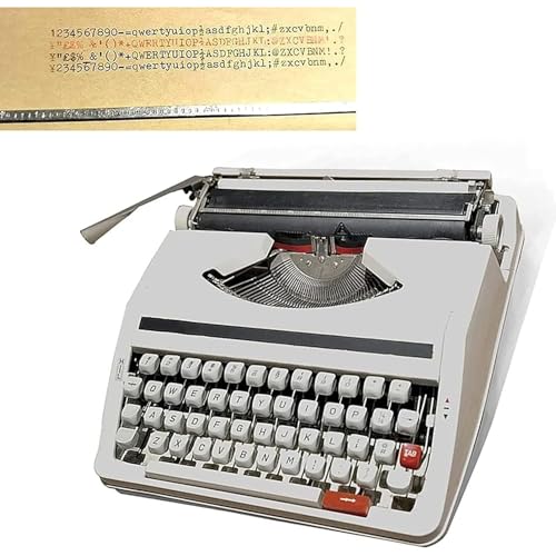 HSRG Máquina De Escribir Manual Vintage con Estuche, Clásica Y Tradicional, con Botones Flexibles Y Escritura Nítida. Máquina De Escribir Antigua Y Creativa para Notas, Cartas O Escritura Libre.