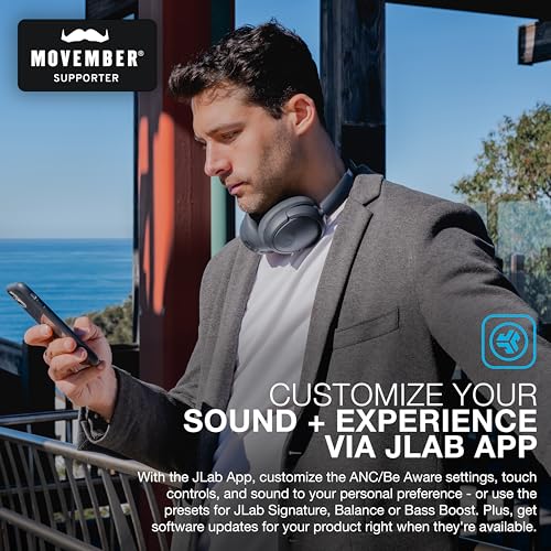 Image of JLab JBuds Lux ANC, Over Ear Headphones, Active Noise Cancelling, Bluetooth, Graphite (Pack of 2)