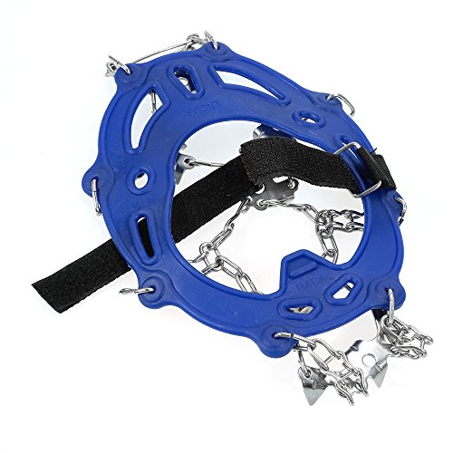 Crampon, Andoer 19 dentes Crampons de aço inoxidável Correia de náilon para calçados antiderrapantes