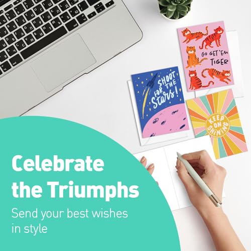 S&O Colorful Inspirational Cards with Envelopes Encouragement Cards with Envelopes Set of 24