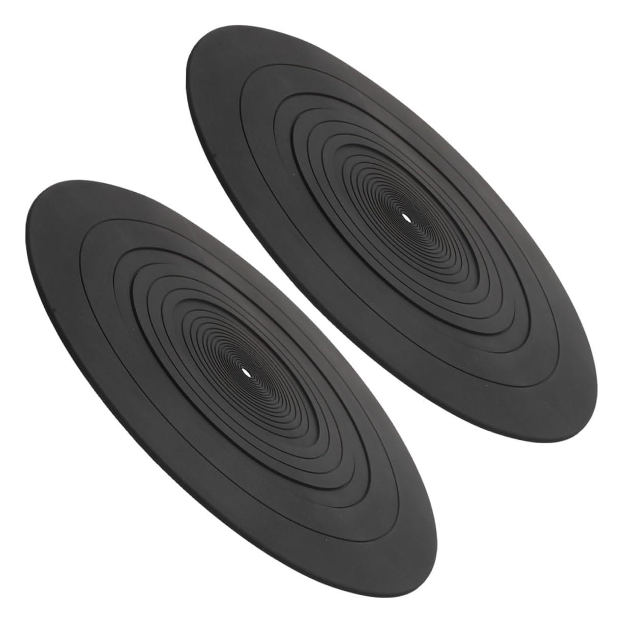 Silikon Schallplattenmatte Schwarz 2 Stück für Plattenspieler