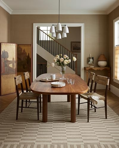 Image of Loloi Chris Loves Julia Bradley Ivory /Beige 5'-0 inch x 7'-6 inch Area Rug