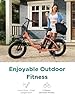 ENGWE L20 2.0 1125W Motor Peak, Upgraded Folding Electric Bike for Adults, 20 * 3.0" Fat Tire Step-Thru Ebike, 52V13Ah 68Miles Long Range 28MPH 75N.m Torque Urban Commuter,7-Speed Gears-Pink&Green #4