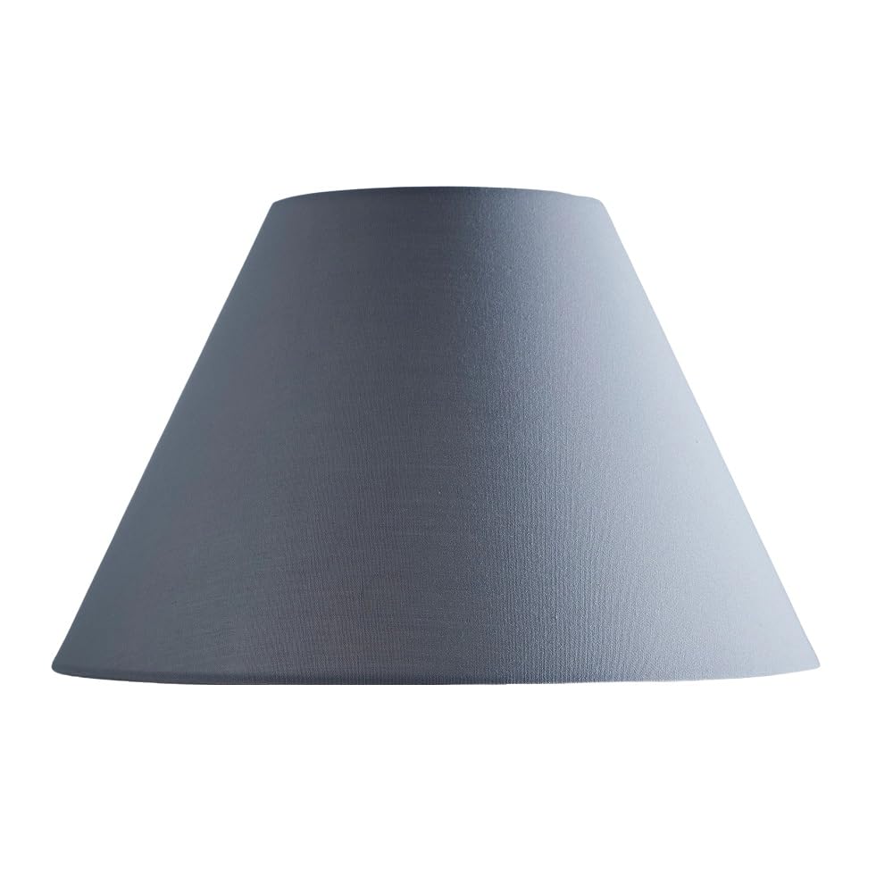 Coolie Textured Linen Fabric Lampshade in Grey | Modern Table Lamp and Floor Lamp Cone Light Shade | Lamp Shade for Calm Home Atmosphere | Traditional Ceiling Pendant Shade (10")