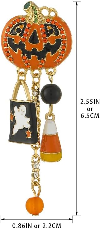 Madison Tyler Halloween Earring for Women | Cute Pumpkin Skull Candy Corn Backpack Dangle Earrings | Halloween Party Holiday Earrings Dangling Jewelry - Image 6