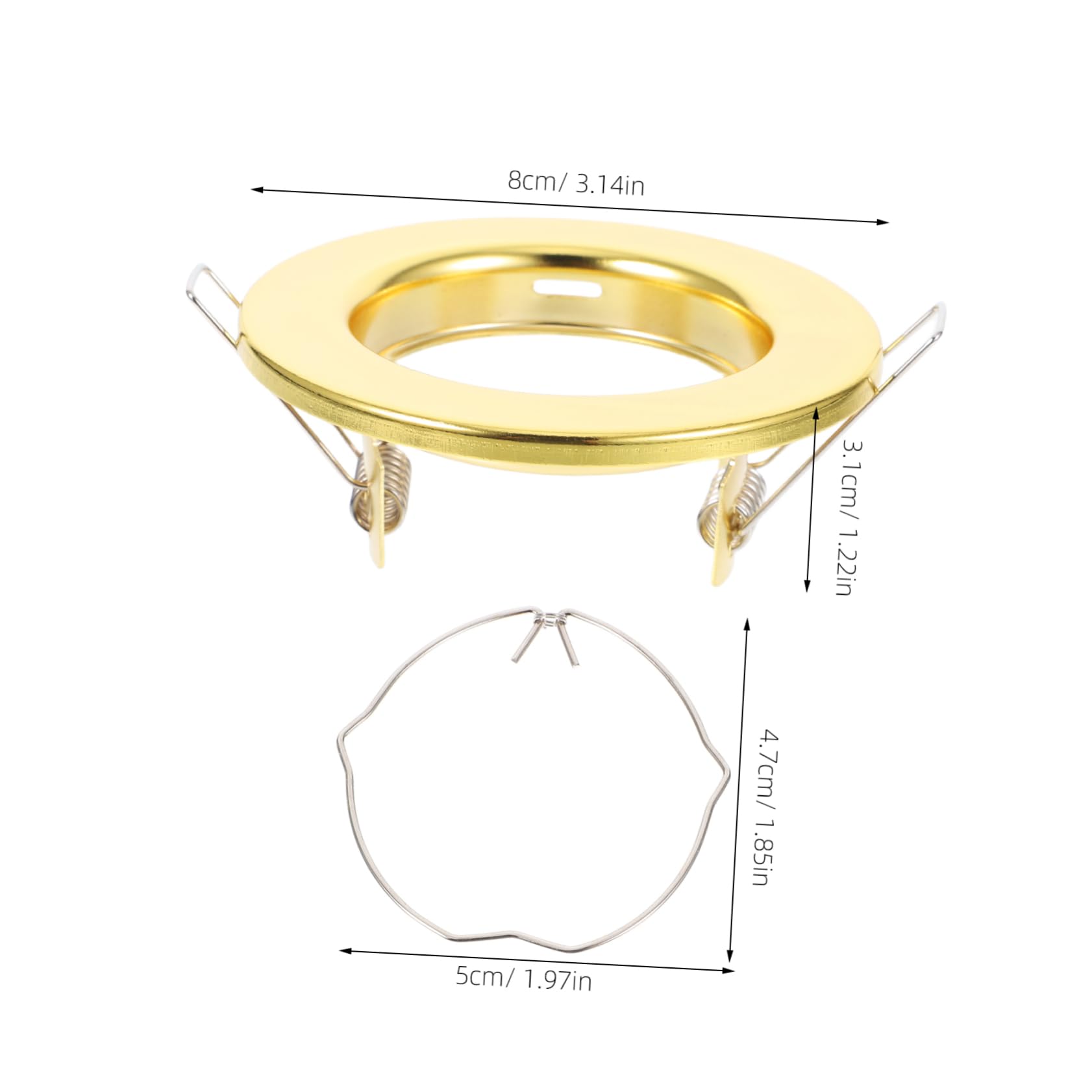 LALAFINA Ring Trim for Can Lights Ceiling Lamp Housing Lighting Trim Led Compatible Iron Construction