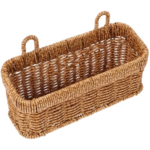 Cesta colgante tejida para decorar cocinas rústicas y ordenar encimeras 2